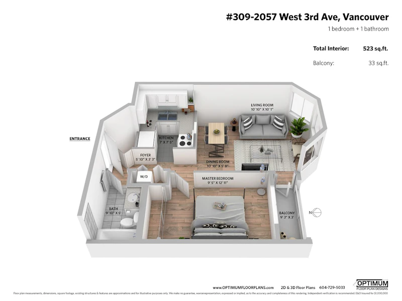 309 - 2057 W 3rd Avenue, Vancouver BC V6J 1L4