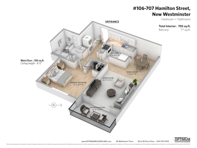106 - 707 Hamilton Street, New Westminster BC V3M 2M7
