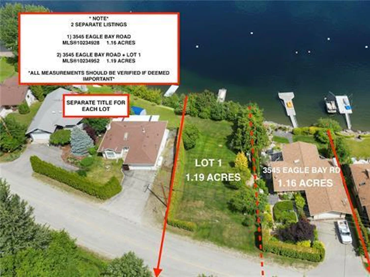3545 Eagle Bay + Lot 1 Road, Eagle Bay, BC, V0E 1H1