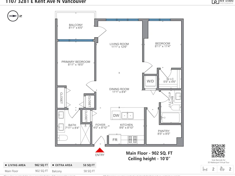 1107-3281 E Kent Avenue North Avenue, Vancouver, BC, V5S 0C4 - 34