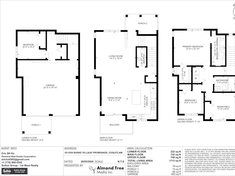 62-3500 Burke Village Promenade, Coquitlam, BC, V3E 0N2