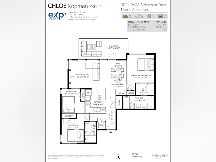 302-3606 Aldercrest Drive, North Vancouver, BC, V7G 0A3 - 30