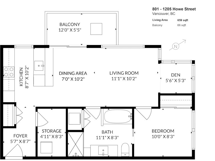 801-1205 Howe Street, Vancouver, BC, V6Z 0B2 - 14