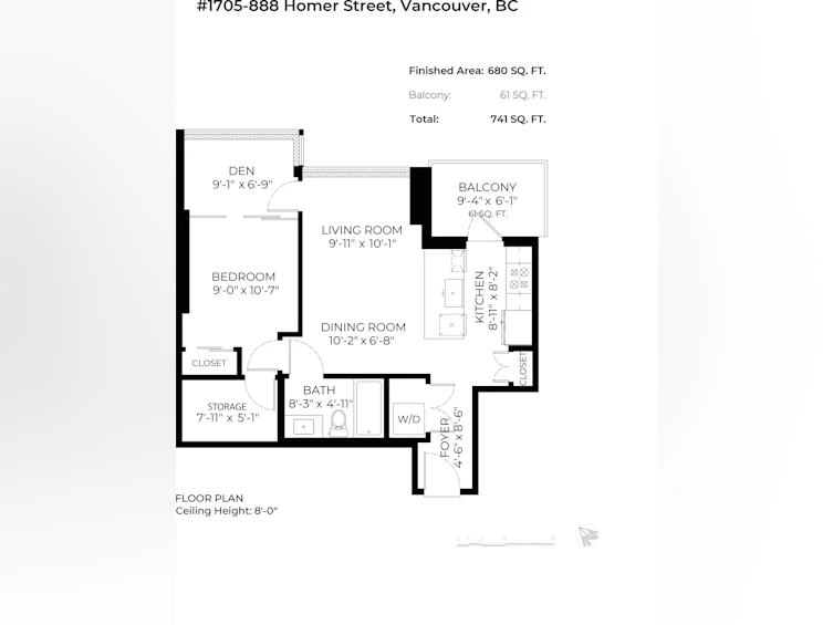 1705-888 Homer Street, Vancouver, BC, V6B 0H7 - 23