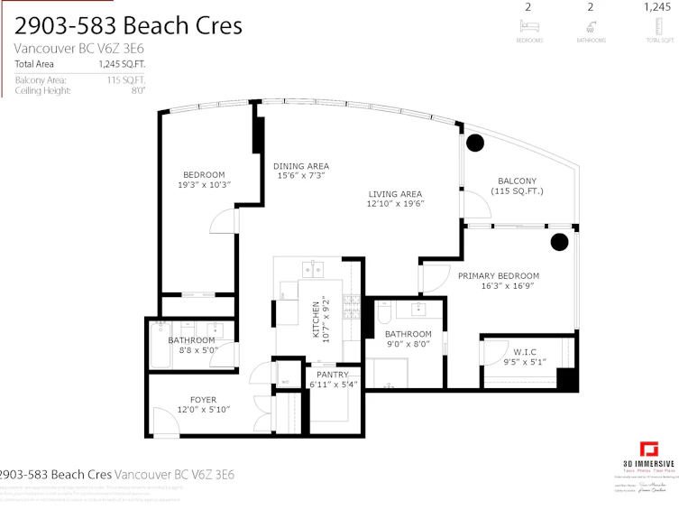 2903-583 Beach Crescent, Vancouver, BC, V6Z 3E6 - 16