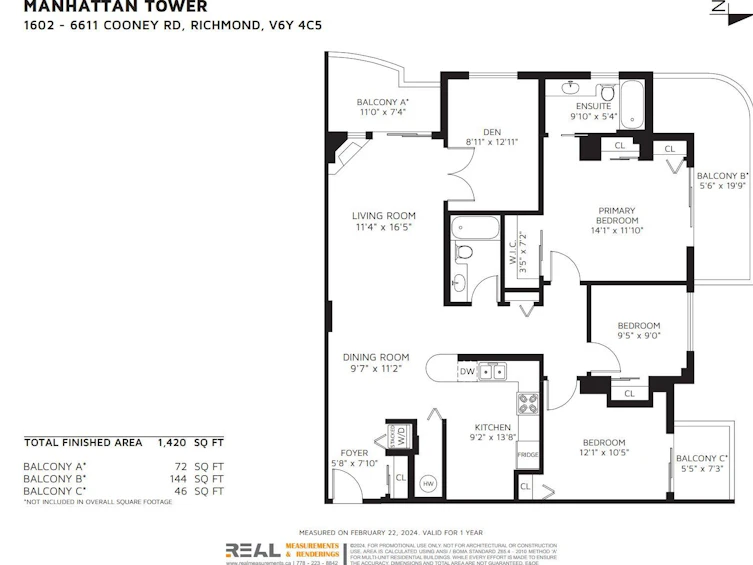 1602-6611 Cooney Road, Richmond, BC, V6Y 4C5 - 20