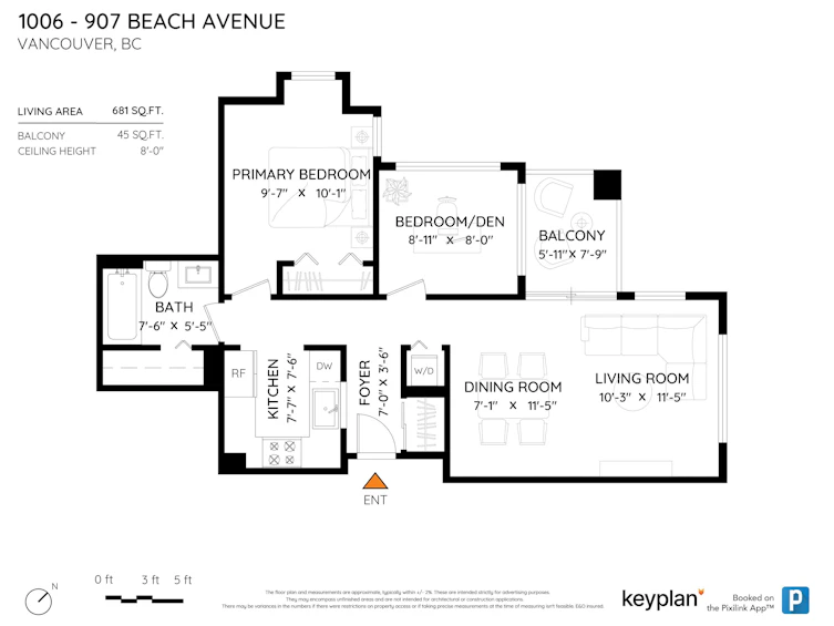 1006-907 Beach Avenue, Vancouver, BC, V6Z 2R3 - 25