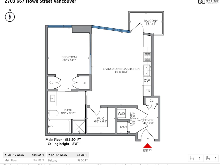 2703-667 Howe Street, Vancouver, BC, V6C 0B5 - 22