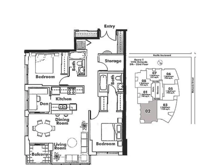 1602-1495 Richards Street, Vancouver, BC, V6Z 3E3 - 3