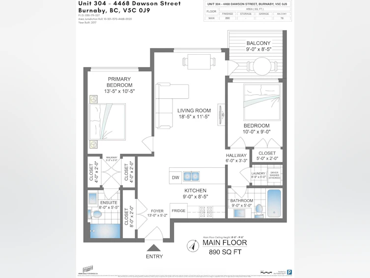 304-4468 Dawson Street, Burnaby, BC, V5C 0J9 - 40