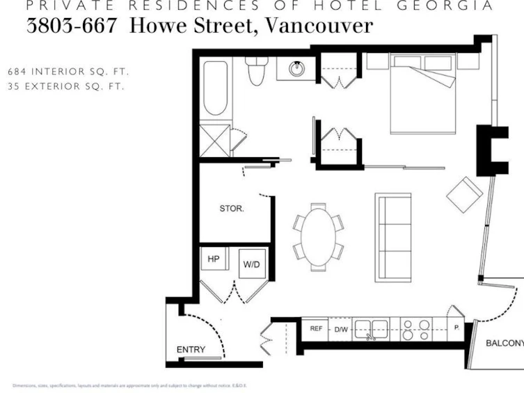 3803-667 Howe Street, Vancouver, BC, V6C 0B5 - 15