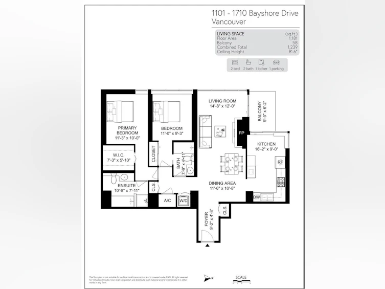 1101-1710 Bayshore Drive, Vancouver, BC, V6G 3G4 - 26