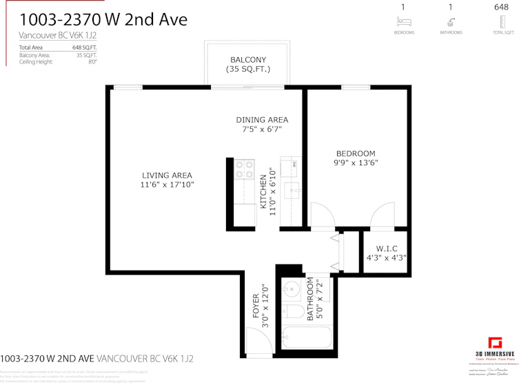 1003-2370 W 2nd Avenue, Vancouver, BC, V6K 1J2 - 20
