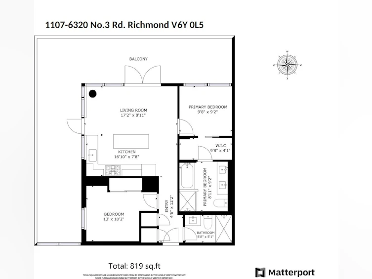 1107-6320 No. 3 Road, Richmond, BC, V6Y 0L5 - 4