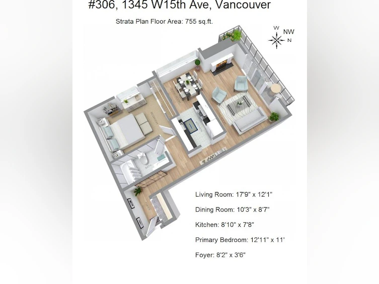 306-1345 W 15th Avenue, Vancouver, BC, V6H 3R3 - 2