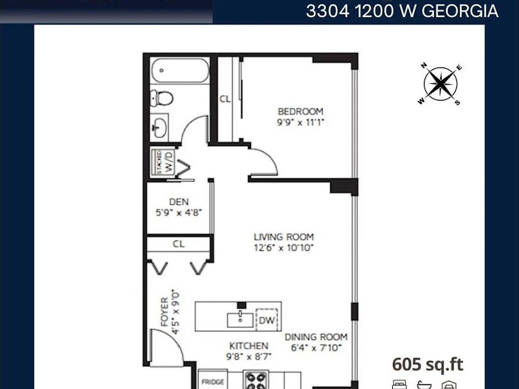 3304-1200 W Georgia Street, Vancouver, BC, V6E 4R2 - 19