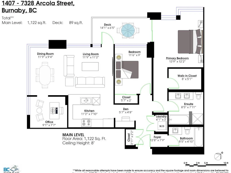 1407-7328 Arcola Street, Burnaby, BC, V5E 0A7 - 9