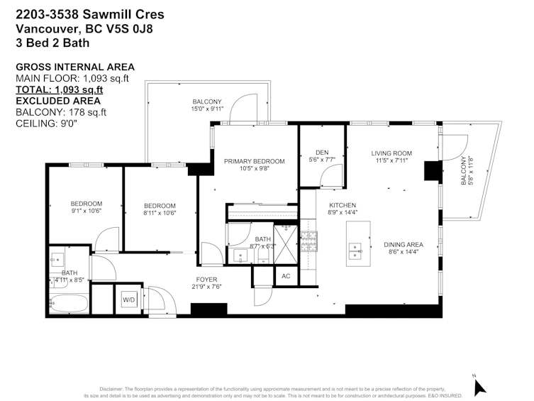 2203-3538 Sawmill Crescent, Vancouver, BC, V5S 0J8 - 37