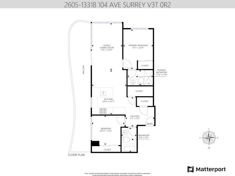 2605-13318 104 Avenue, Surrey, BC, V3T 0R2 - 10