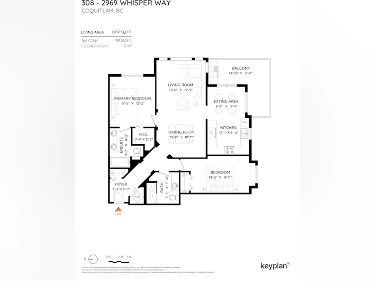 308-2969 Whisper Way, Coquitlam, BC, V3E 3S8 - 2