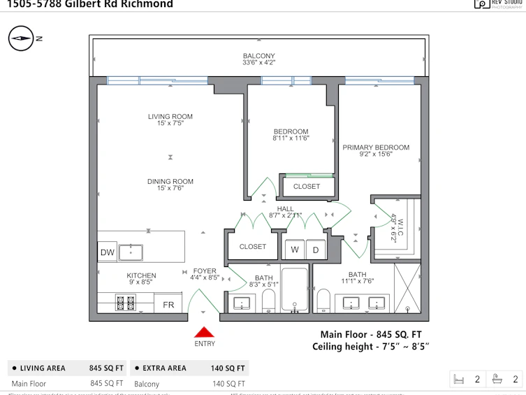 1505-5788 Gilbert Road, Richmond, BC, V7C 0G1 - 36