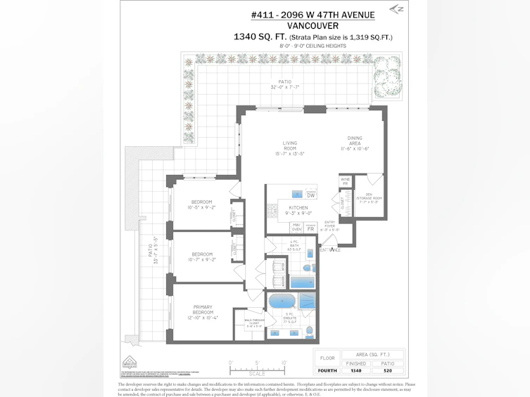 411-2096 W 47th Avenue, Vancouver, BC, V6M 0E5 - 3