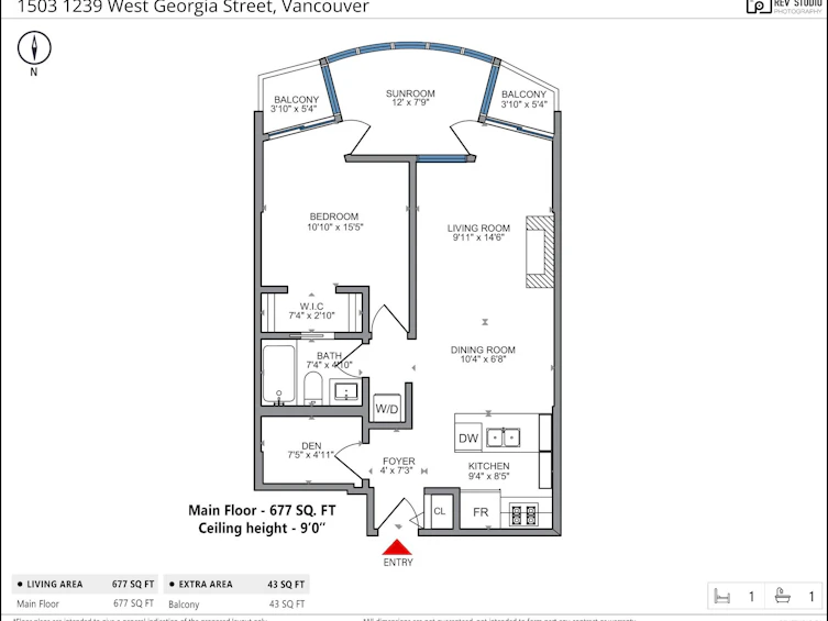 1503-1239 W Georgia Street, Vancouver, BC, V6E 4R8 - 32