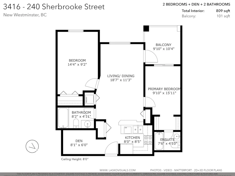 3416-240 Sherbrooke Street, New Westminster, BC, V3L 3M2 - 6