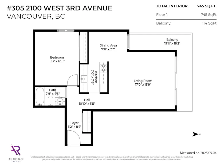 305-2100 W 3rd Avenue, Vancouver, BC, V6K 1L1 - 3