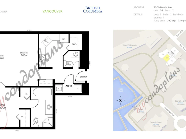 203-1000 Beach Avenue, Vancouver, BC, V6E 4M2 - 2
