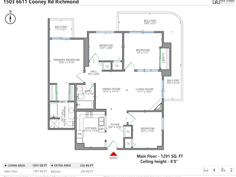 1503-6611 Cooney Road, Richmond, BC, V6Y 4C5 - 2