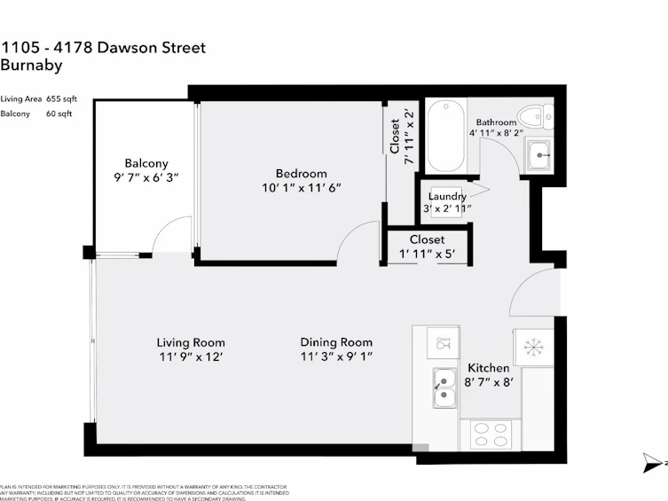1105-4178 Dawson Street, Burnaby, BC, V5C 0A1 - 26