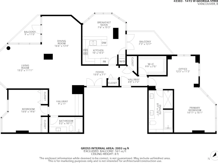 2303-1415 W Georgia Street, Vancouver, BC, V6G 3C8 - 35