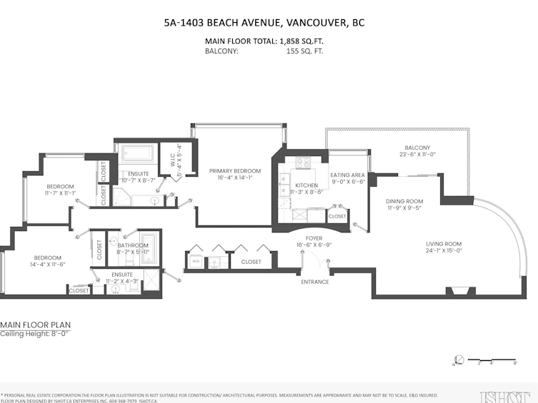 5A-1403 Beach Avenue, Vancouver, BC, V6G 1Y3 - 2