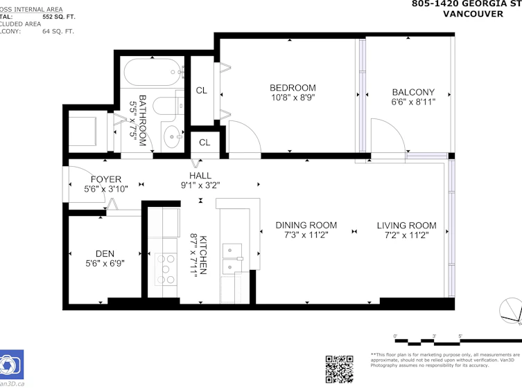 805-1420 W Georgia Street, Vancouver, BC, V6G 3K4 - 13