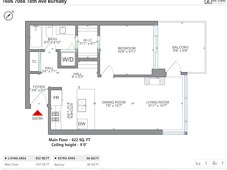1606-7088 18th Avenue, Burnaby, BC, V3N 0A2 - 30