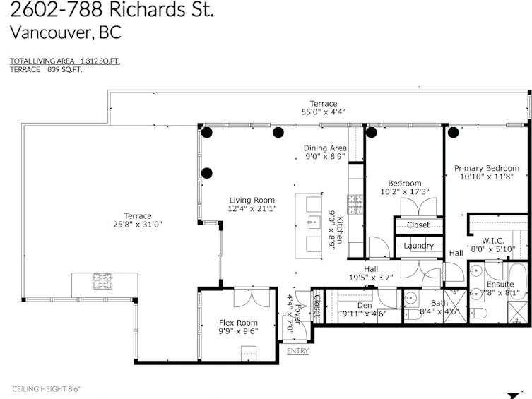 2602-788 Richards Street, Vancouver, BC, V6B 0C7 - 37