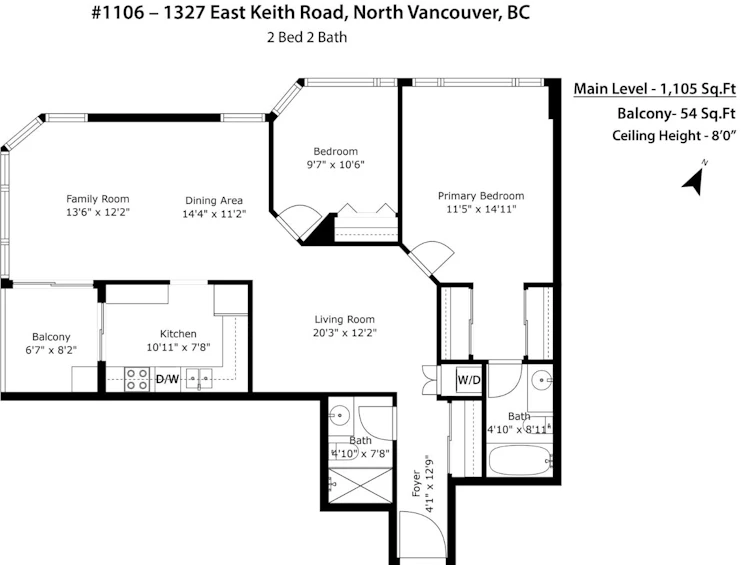 1106-1327 E Keith Road, North Vancouver, BC, V7J 3T5 - 40