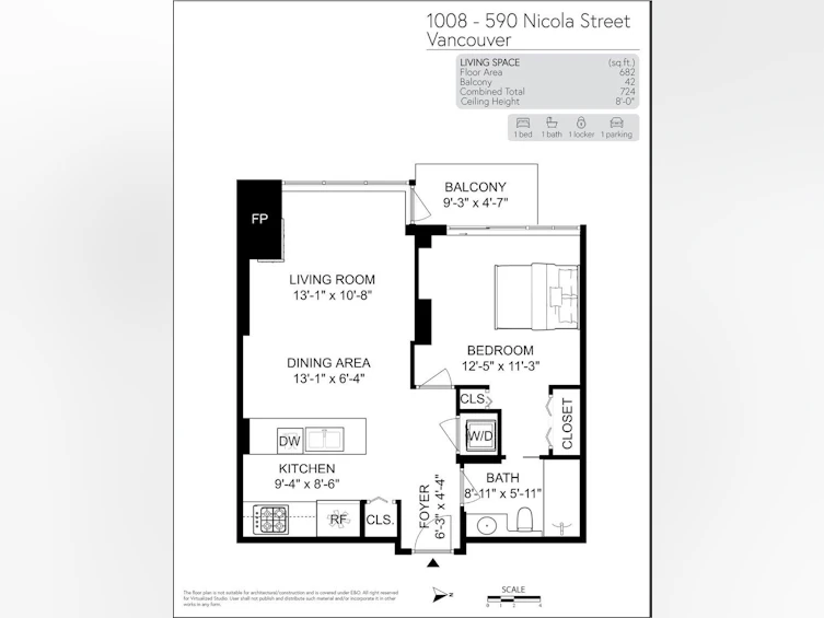 1008-590 Nicola Street, Vancouver, BC, V6G 3J8 - 27