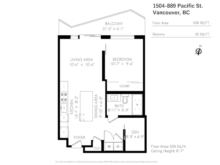 1504-889 Pacific Street, Vancouver, BC, V6Z 1C3 - 30