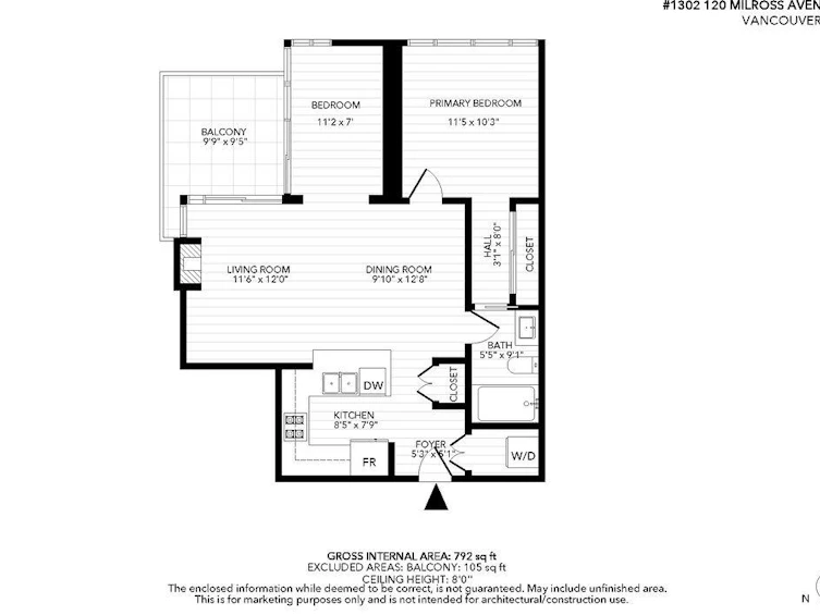 1302-120 Milross Avenue, Vancouver, BC, V6A 4K7 - 33