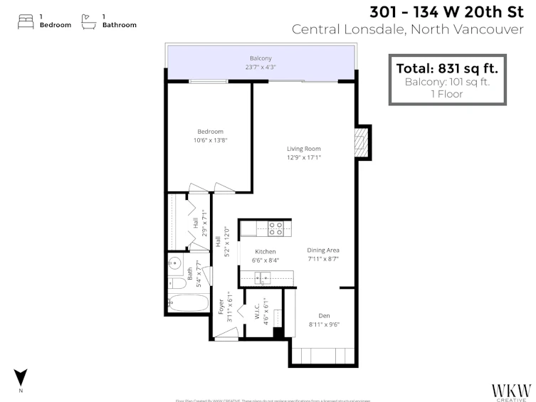 301-134 W 20th Street, North Vancouver, BC, V7M 1Y4 - 23