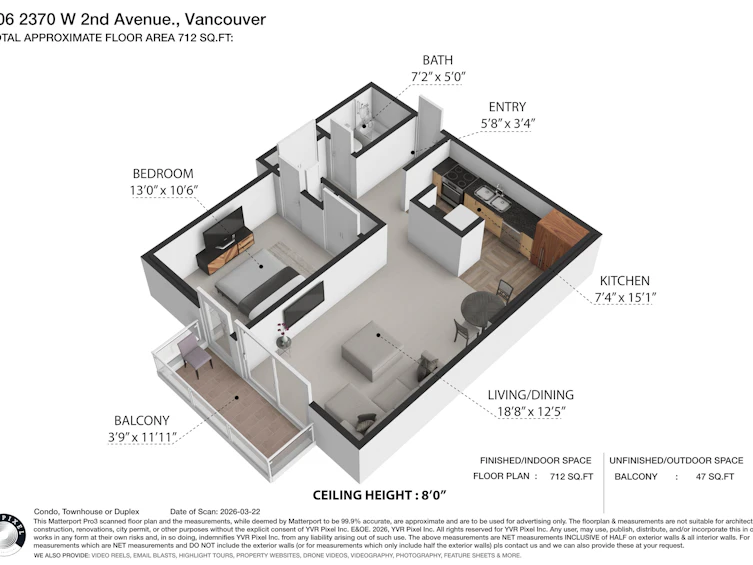 906-2370 W 2nd Avenue, Vancouver, BC, V6K 1J2 - 26