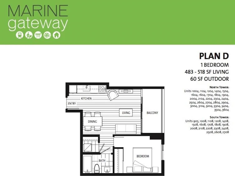 3004-488 SW Marine Drive, Vancouver, BC, V5X 0C6 - 2