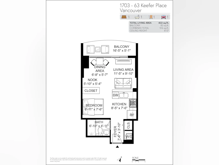 1703-63 Keefer Place, Vancouver, BC, V6B 6N6 - 12