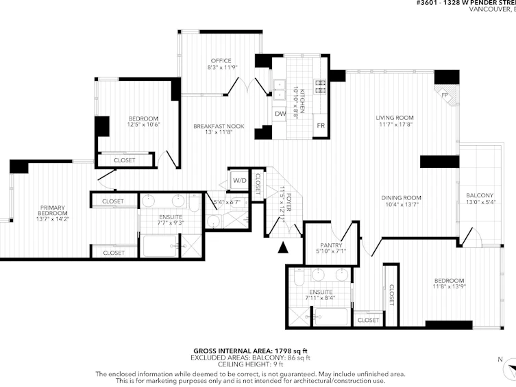 3601-1328 W Pender Street, Vancouver, BC, V6E 4T1 - 40