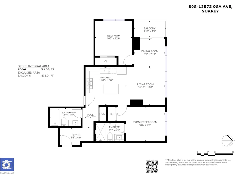 808-13573 98a Avenue, Surrey, BC, V3T 4A4 - 13