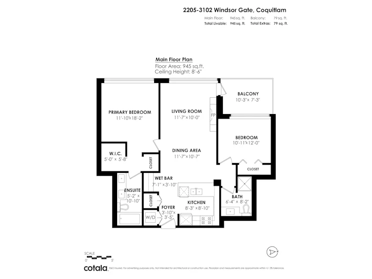 2205-3102 Windsor Gate, Coquitlam, BC, V3B 0J3 - 2