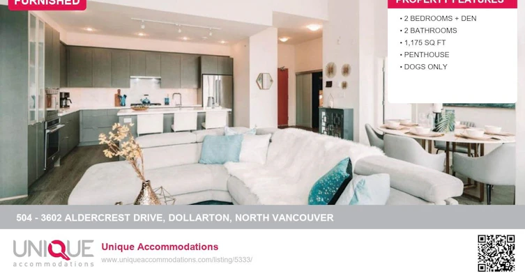 504-3602 Aldercrest Drive Drive, North Vancouver, BC, V7G 2S5