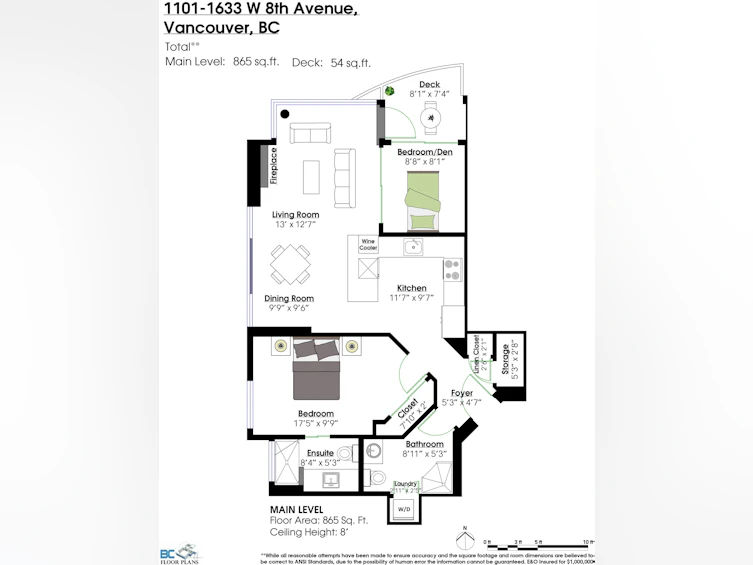 1101-1633 W 8th Avenue, Vancouver, BC, V6J 5H7 - 34